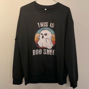Graphic Sweater “This Is Boo Sheet”